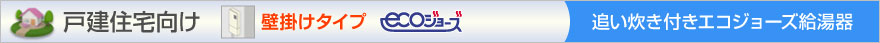 戸建て壁掛け設置タイプ エコジョーズ