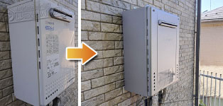 ノーリツ ガス給湯器施工事例GT-C2432SAWX→GT-C2472SAW-1 BL