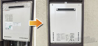 ノーリツ ガス給湯器施工事例GT-1650SAWX→GT-1670SAW BL