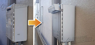 ノーリツ ガス給湯器施工事例GT-2450SAWX→GT-C2472SAW BL