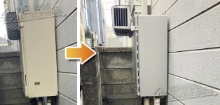 ノーリツ ガス給湯器施工事例GTｰ1627AWX→GT-C1672SAW-1 BL