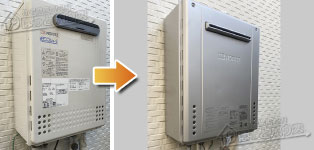 ノーリツ ガス給湯器施工事例GT-C2442SAWX→GT-C2472SAW-1 BL