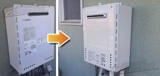 ほっとハウス ノーリツ ガス給湯器施工事例GT-2050SAWX-2→GT-2070SAW BL