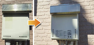 ノーリツ ガス給湯器施工事例GT-2428SAWX→GT-2470SAW BL