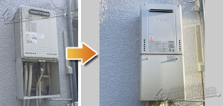 ノーリツ ガス給湯器施工事例GT-C2432AWX→GT-C2472AW BL