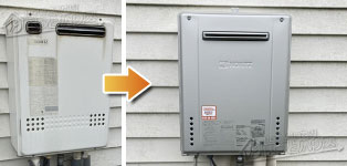 ノーリツ ガス給湯器施工事例GT-2027SAWX→GT-C2472AW-1 BL