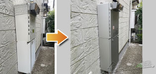 ノーリツ ガス給湯器施工事例GT-C2452SAWX→GT-C2472SAW BL