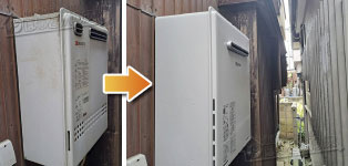 リンナイ ガス給湯器施工事例GT-2022SAWX→RUF-A2005SAW(C)