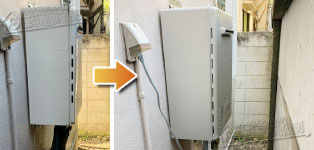 ノーリツ ガス給湯器施工事例GT-C2052AWX→GT-C2072AW-1 BL