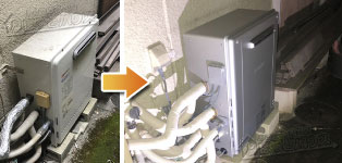 ノーリツ ガス給湯器施工事例GT-C2432SARX→GT-C2472SAR-1 BL