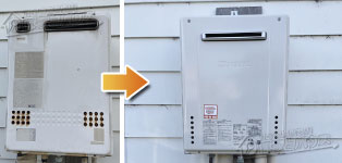 ノーリツ ガス給湯器施工事例GT-2060SAWX→GT-2070SAW-1 BL