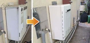 ノーリツ ガス給湯器施工事例GT-2427SAWX→GT-2470SAW-1 BL