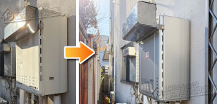 ノーリツ ガス給湯器施工事例GT-2428SAWX→GT-C2472SAW-1 BL