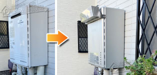 ノーリツ ガス給湯器施工事例GT-2428SAWX→GT-C2472SAW-1 BL