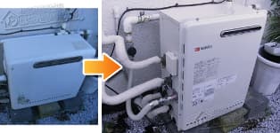 ほっとハウス ノーリツ ガス給湯器施工事例NR-A816RS-R→GT-1650SARX-2 BL