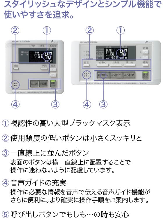 スタイリッシュなデザインとシンプル機能で
使いやすさを追求。